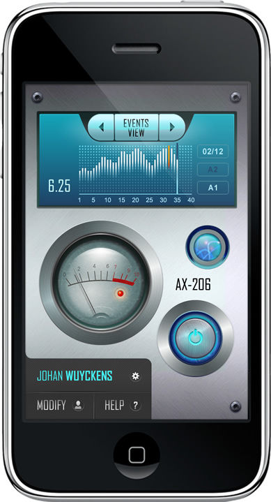 iPhone application interface design by Johan Wuyckens