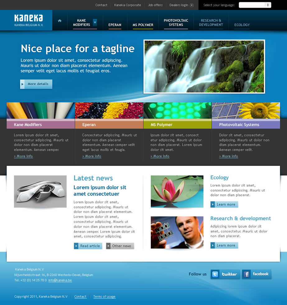 Screenshot of the homepage (not in real size)