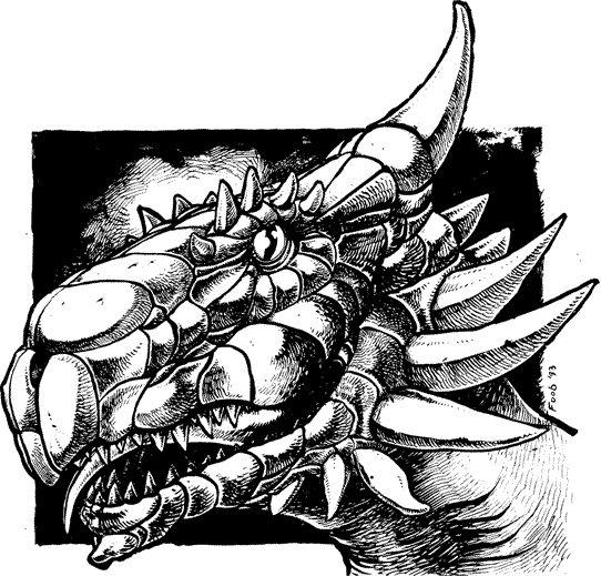 A dragon's head by Foob
