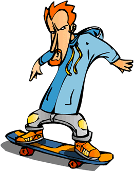An illustration of a skater by Foob